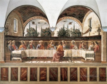 Última Cena 1486 religioso Domenico Ghirlandaio religioso cristiano Pinturas al óleo
